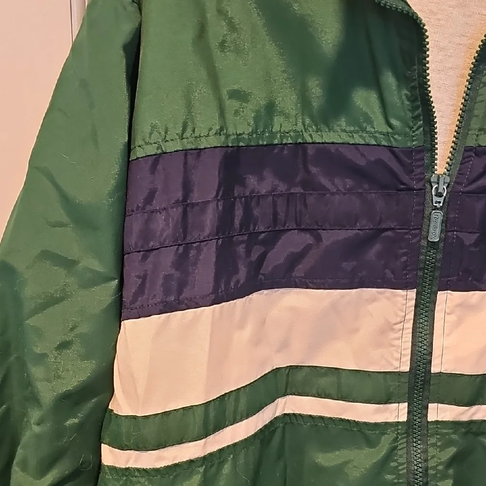 90s Reebok Windbreaker Jacket  Men Large Green Blue White Outerwear Activewear